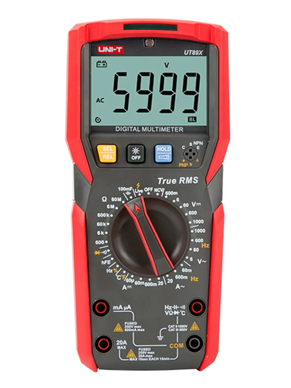 

Цифровой мультиметр UT89X UT89XD, профессиональный Вольтметр постоянного и переменного тока, функция True RMS, Бесконтактный индикатор напряжения, ...