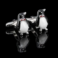 high quality cuff link cufflink for mens luxury fashion animal jewelry penguin cufflinks business suit shirt button pin gifts