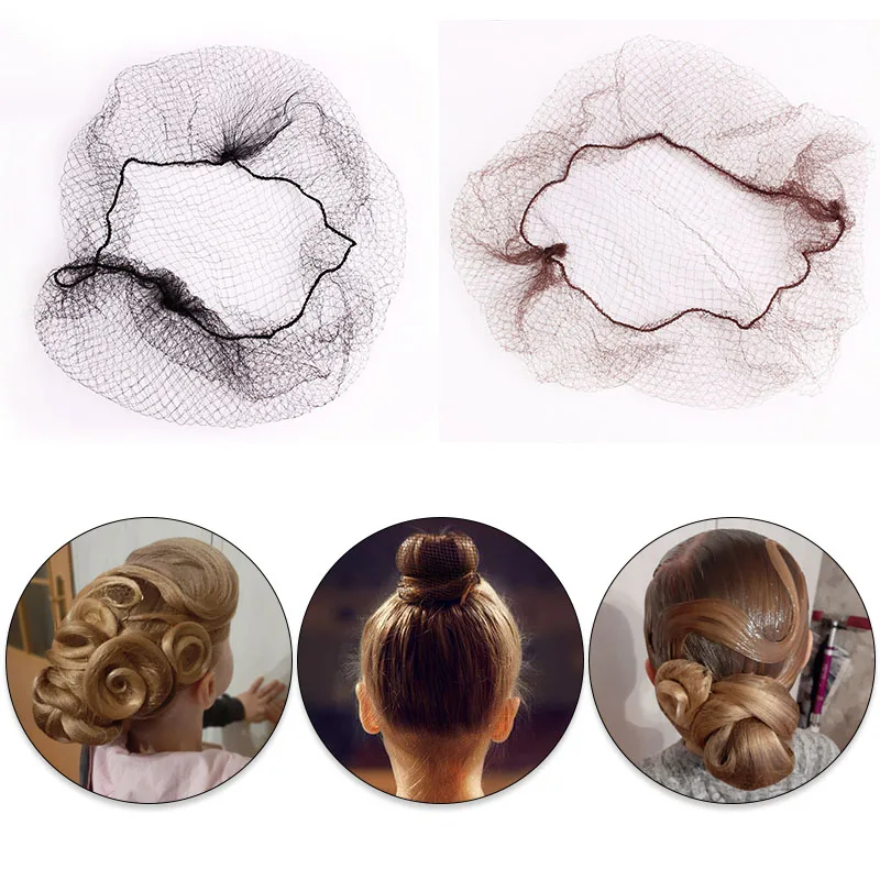 10 шт./лот нейлоновые сетки для волос женщин и девочек черные коричневые бежевые