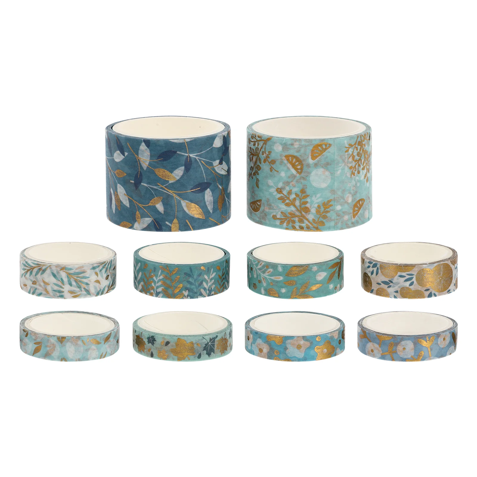 

10 Rolls Scrapbook Adhesive Washi Tapes Splendid DIY Tapes Bronzing Paper Tapes