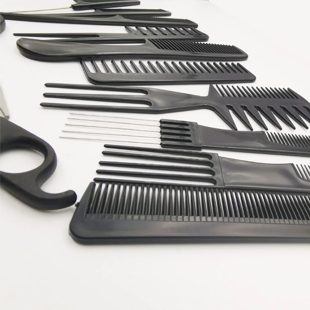 

Men Duster Brush Dyeing Hairdressing Shaping Styling Beard Home Salon Hair Cutting Kit Professional Comb Cape Barber Scissors