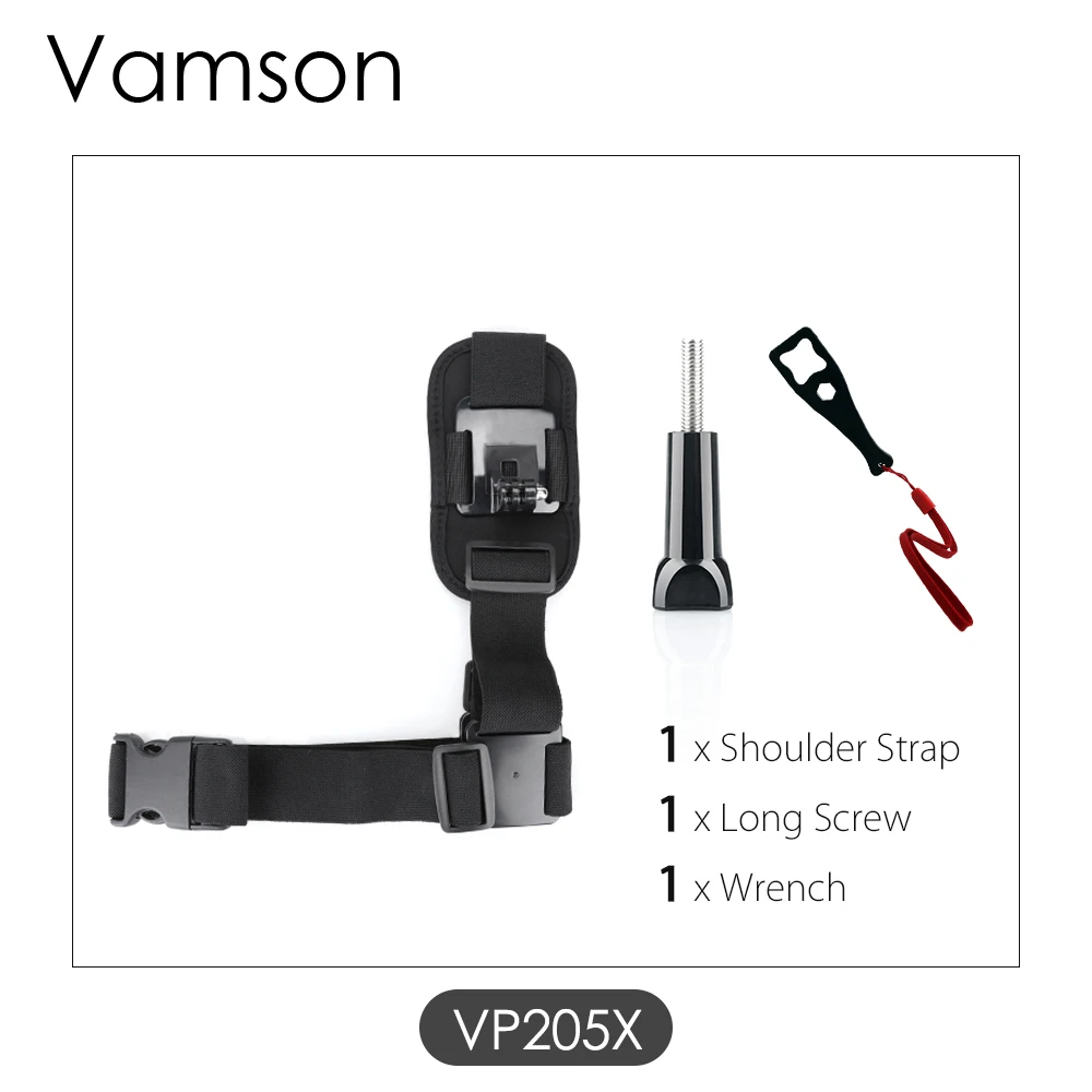 VP205X Vamson для GoPro аксессуары плечевой нагрудный ремень для штатива крепление для GoPro hero 7 6 5 4 3+ 2Xiaomi для Yi для SJCAM VP205 - Цвет: VP205X