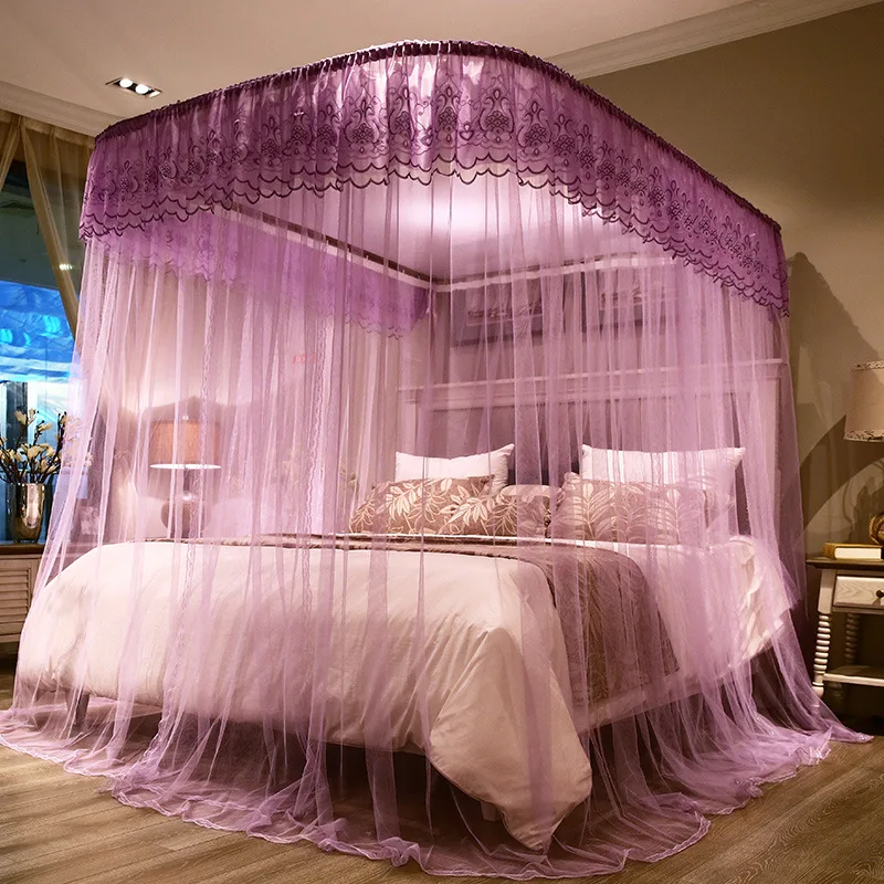 U образная направляющая выдвижная трехдверная москитная сетка приземление