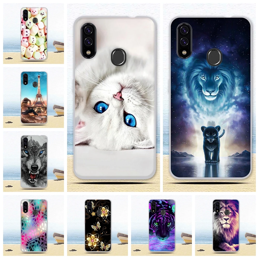 Чехол для ZTE Blade A3 A5 A7 2019 мягкий силиконовый чехол телефона с рисунком кота из
