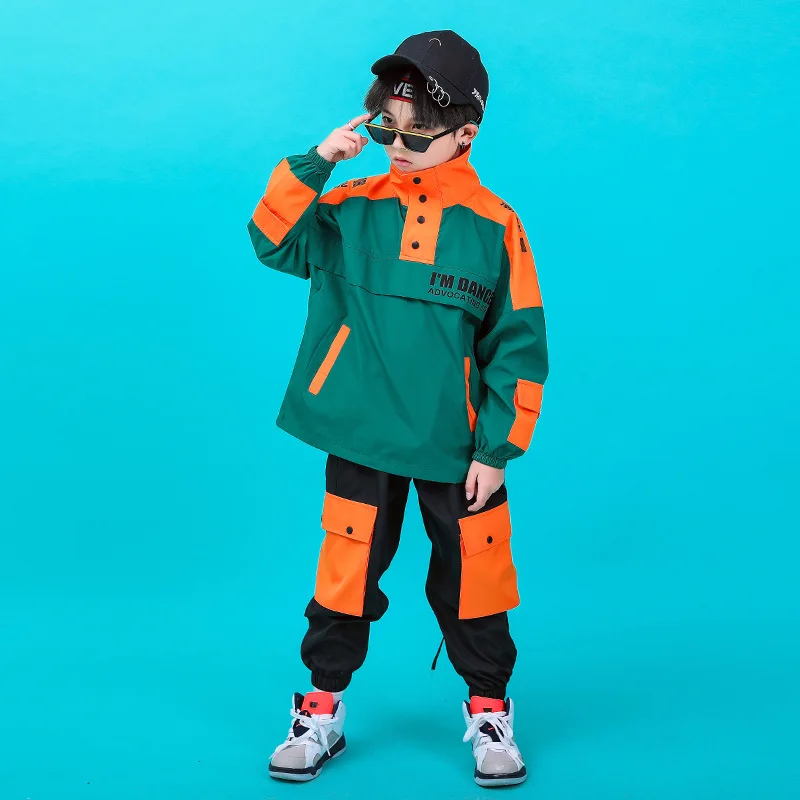 Детский костюм для танцев в стиле джаз и хип-хоп осень 2019 куртка с длинным рукавом