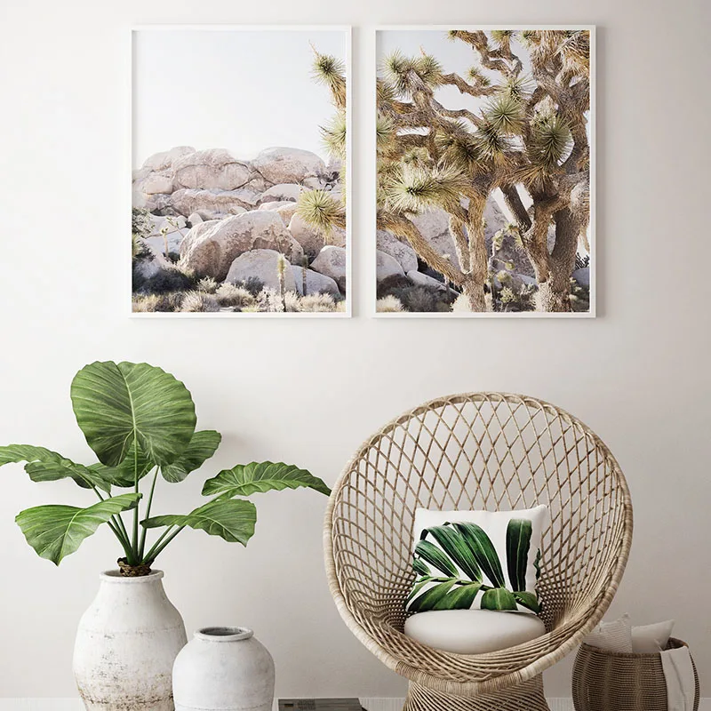 Пейзаж пустыни верблюд настенное Искусство Дерево печать плакат Настенные