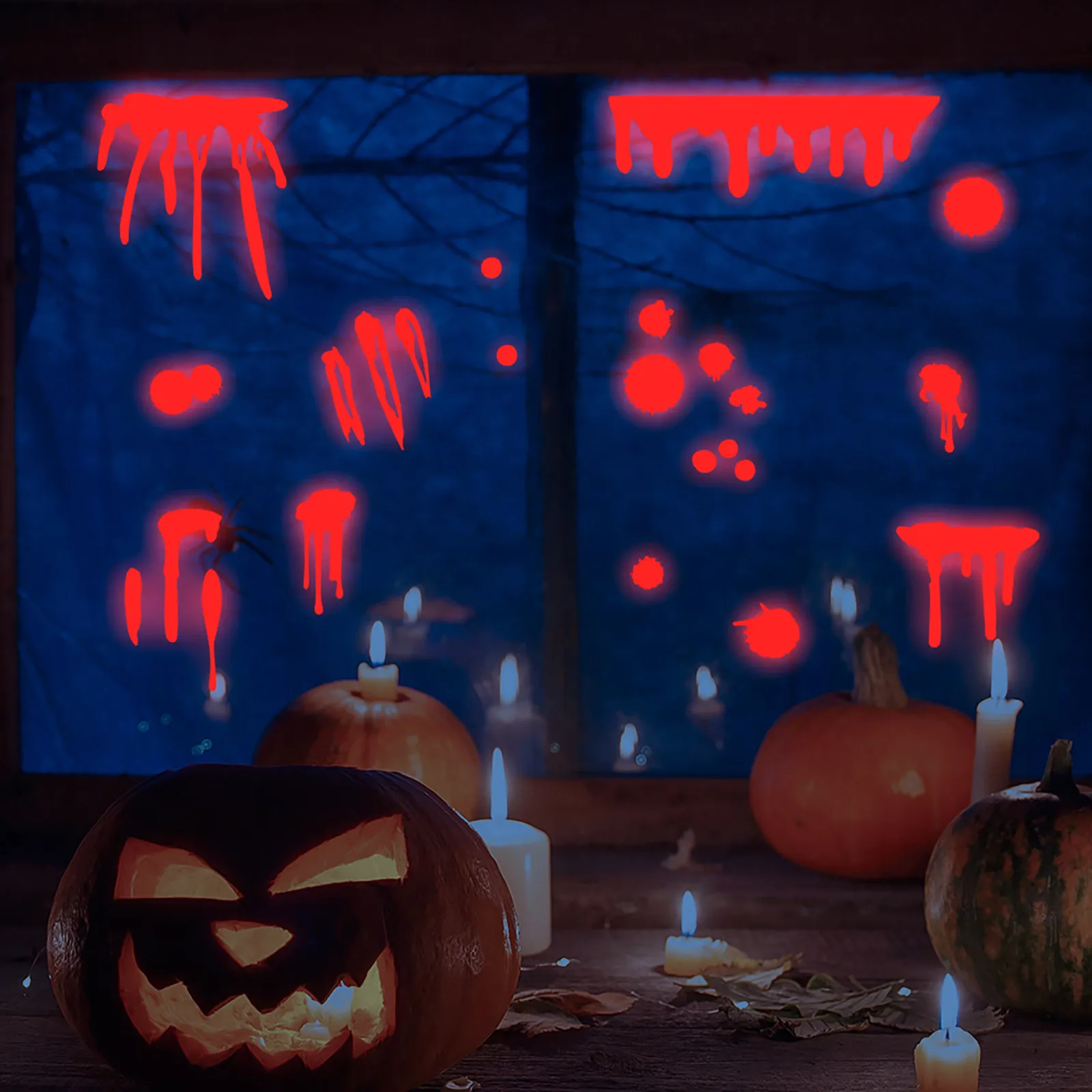 Светящаяся кровь для Хэллоуина флуоресцентные страшные наклейки на окна сделай