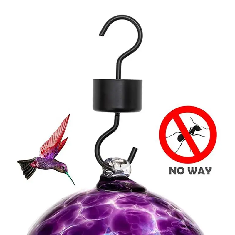 2/4 шт. черный металлический крючок противомуравьиный садовая вешалка с щетками