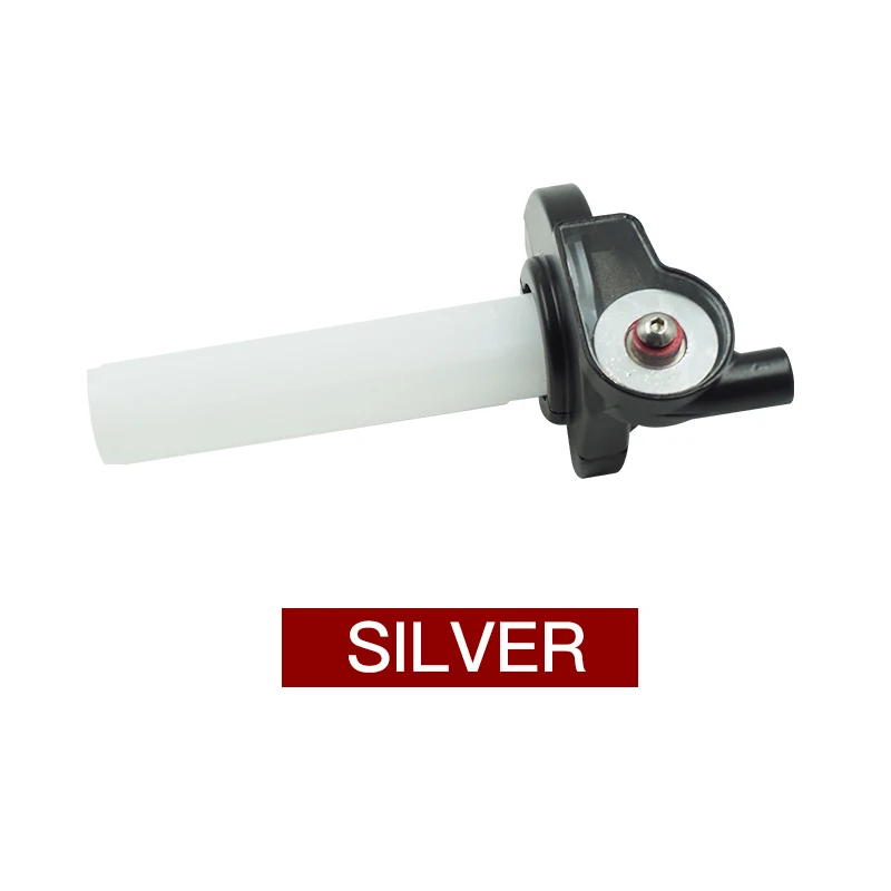 Silver Рукоятка для мотогонок, быстрый поворот газа, дроссельная заслонка, грязь, велосипед ямы, для мотокросса, 7/8 дюймов, 22 мм, руль, рукоятки для KTM CRF Honda - Цвет: Silver