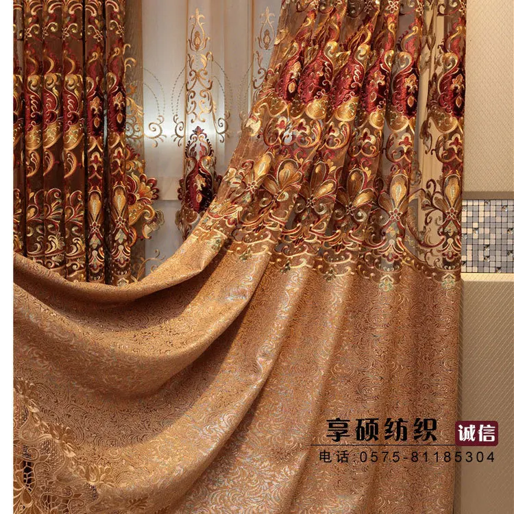 2018 новые европейские роскошные шторы для гостиной столовой спальни плотные из