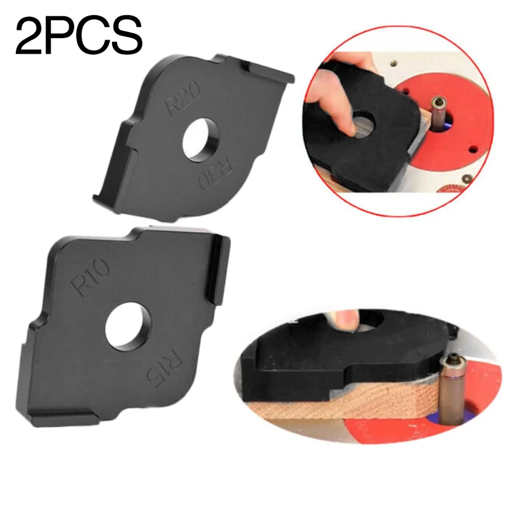 

2PCS R10 R15 R20 R30 Template Black Wood Panel Radius Quick-Jig Router Table Bits Jig Corner Templates Tool For Woodworking