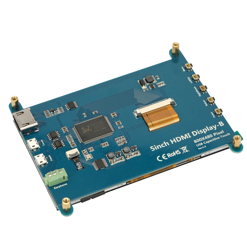 5 дюймов ЖК дисплей экран CTP емкостная сенсорная панель для Raspberry Pi B 800*480 DIY модуль