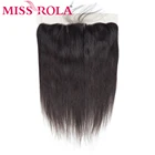 Miss Rola синтетический фронтальный 13x4 натуральный цвет Remy волосы перуанские человеческие волосы для наращивания