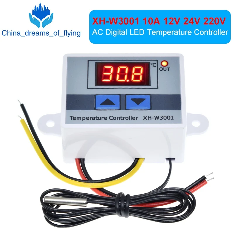 Цифровой светодиодный регулятор температуры TZT 10 А 12 В 24 220 переменного тока для