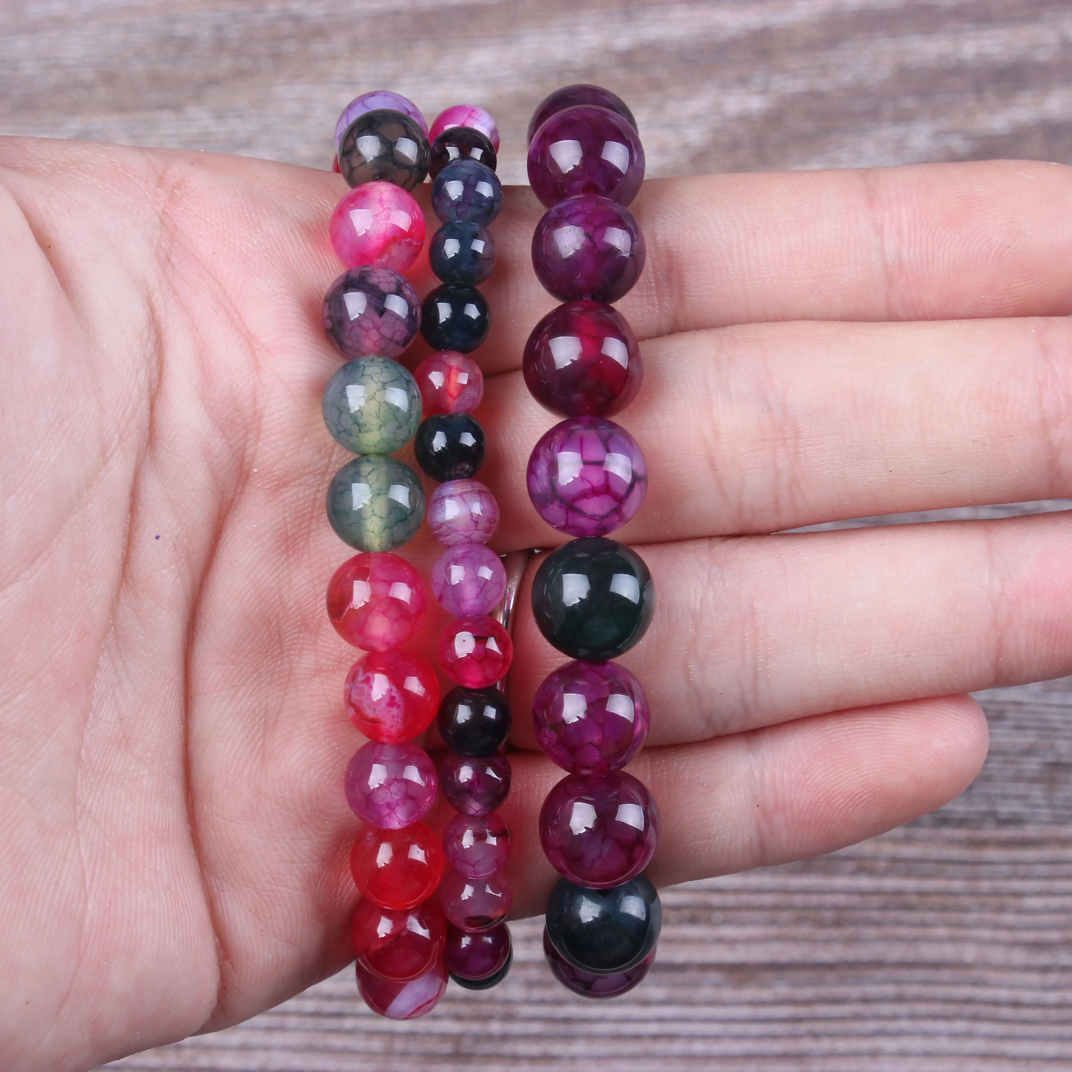 

Fashion jewelry 6 / 8 / 10mm miscellaneous stone bracelet natural jewelry beads are suitable for men's and women's accessories