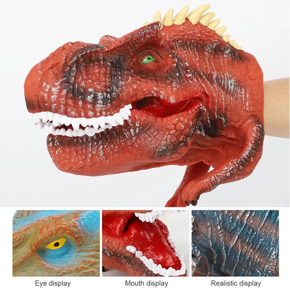 Игрушка-динозавр на руку резиновая игрушка перчатки для ролевых игр с животными