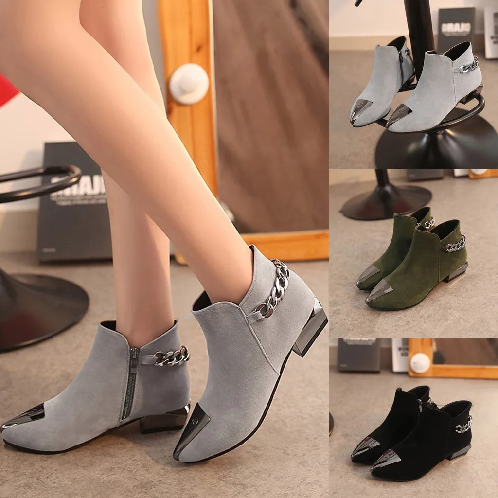Замшевые женские ботильоны в стиле пэчворк Модные с острым носком и