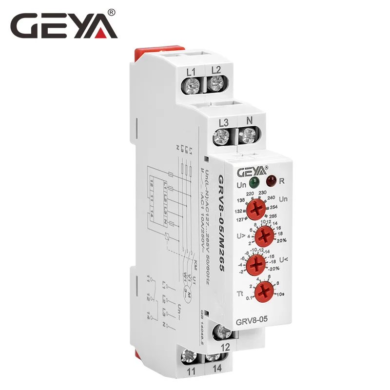 GEYA GRV8-05 регулируемое реле защиты от перенапряжения и пониженного напряжения с