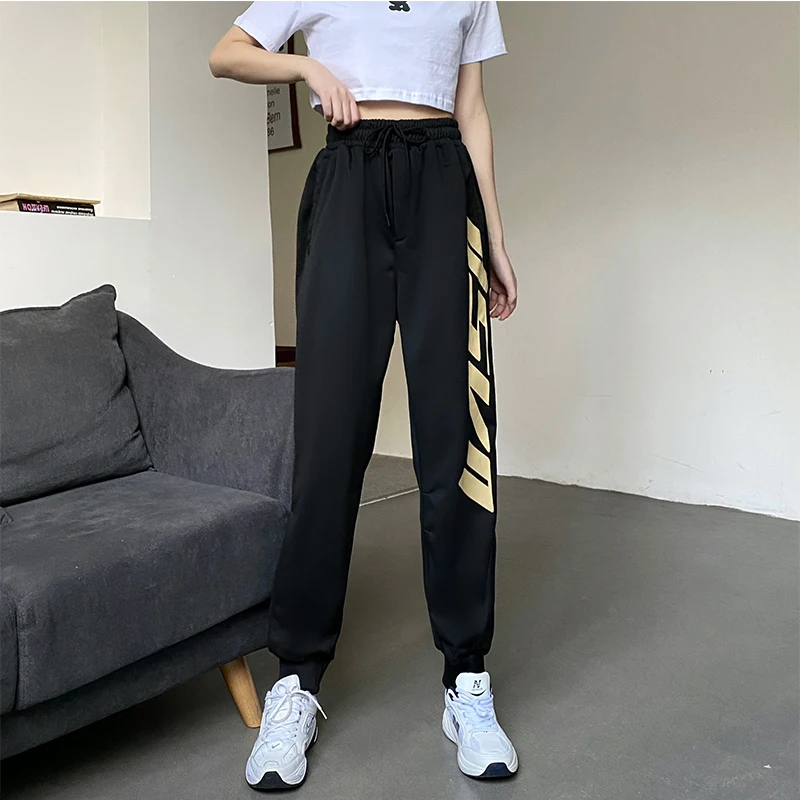 

Sweatpants Jogging Streetwear Trousers Women's Spring and Autumn Thin Korean Style of Loose and Thin Waisted Casual Harem Pants