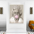 Скандинавские плакаты с изображениями Елизаветы II, Картина на холсте, картины с изображением королевы, выдувные картины для гостиной, Декор