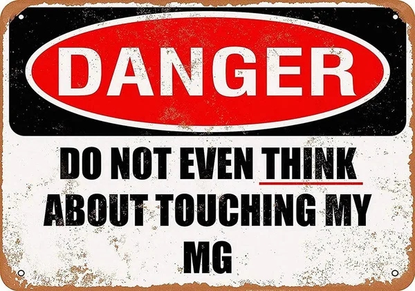 

Danger Do Not Touching My Mg Tin Sign art wall decoration,vintage aluminum retro metal sign
