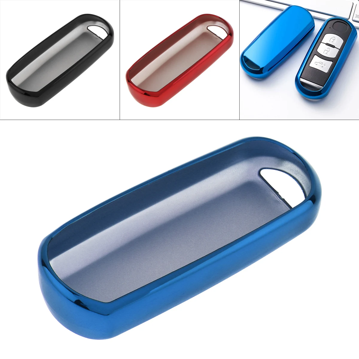 3 цвета ТПУ Прямая пластина ключа автомобиля чехол протектор держатель для Mazda 2 5 6