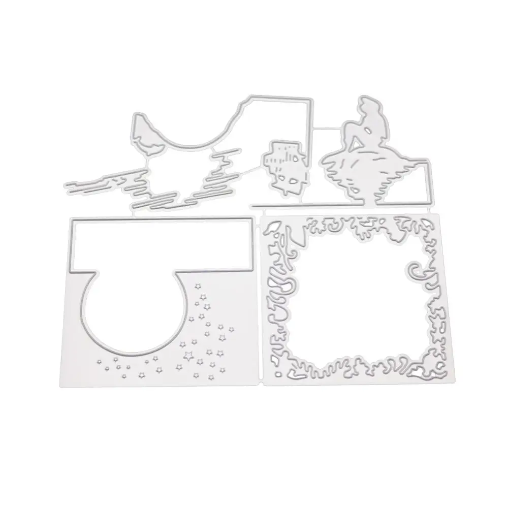 Ночное небо Вырубные штампы для DIY скрапбукинга тиснения прозрачные и Рождество |