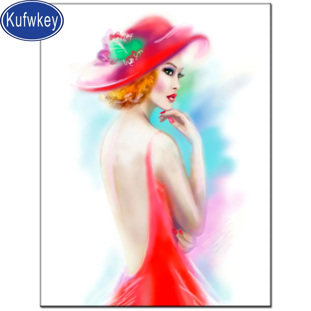 Полный Круглый квадратный Смола дрель картина из мозаики и бриллиантов алмазов Красная Шапка красоты DIY 3D