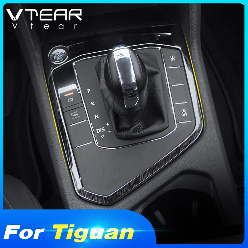 Vtear для Volkswagen VW Tiguan тигуан 2020 2017 аксессуары панель переключения передач крышка из