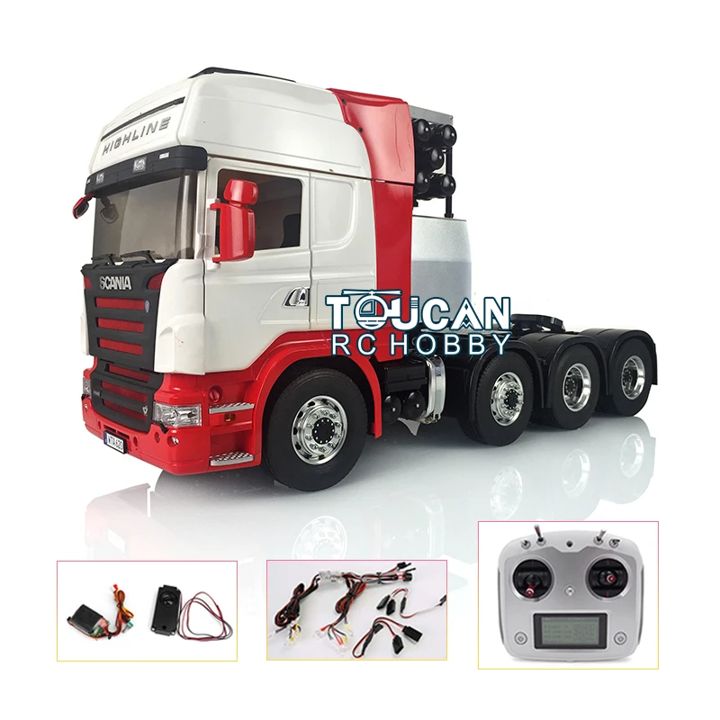 LESU 1/14 Metal 8*8 Chassis Hercules Painted Cab Flysky I6S Radio Sound Light ESC for DIY Scania RC Tractor Truck THZH0621-SMT3 | Игрушки и