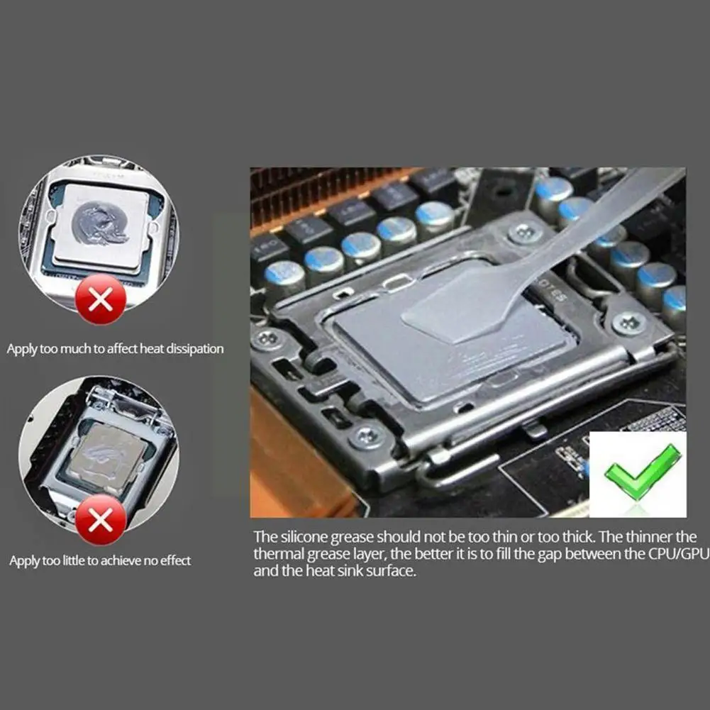 

Cpu Cooler Cooling Fan Thermal Paste Heat Dissipation Compound Conductive Sink Heatsink For Pc Grease Heat Silicone Thermal A3x9