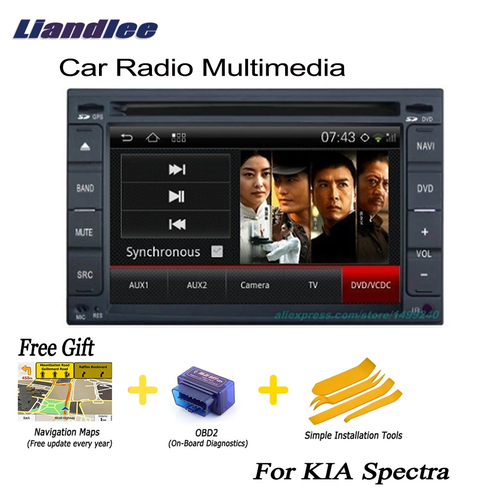 Liandlee 2 Din Автомобильный Android GPS навигация карты для KIA Spectra 2000 ~ 2006 радио CD DVD плеер