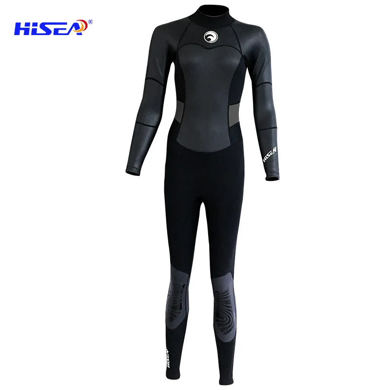 Hisea Neoprene Wetsuit Full body 1.5mm Surfing Diving Snorkeling Swimming Suit Jumpsuit Black Wet Suit Back Zipper Wetsuits Long