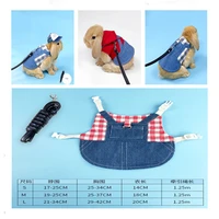 cute bunny vest harness outdoor leash set rabbit clothing suit small pet ferret hamster small animal clothes for walking