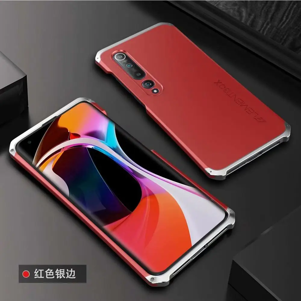 Армированный чехол для Xiaomi MI10 Pro металлический алюминиевый + Гибридный ПК