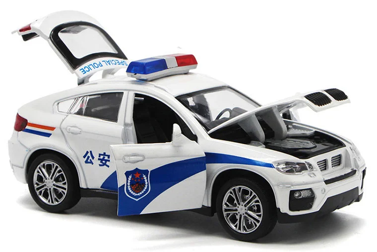 1:32 Toyota prado X6 F150 модель полицейского автомобиля из сплава патрульный вагон