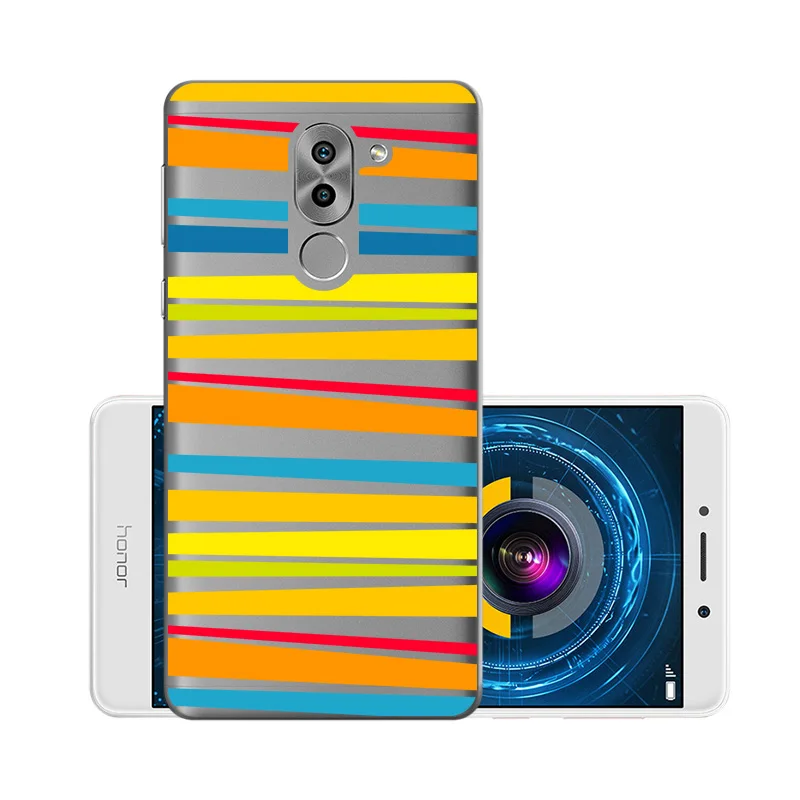 W056 Мягкий чехол из ТПУ, чехлы для huawei Honor 6X, силиконовый прозрачный чехол для huawei GR5, BLL-L21 BLN-AL10 Honor6X mate 9 Lite - Цвет: W056