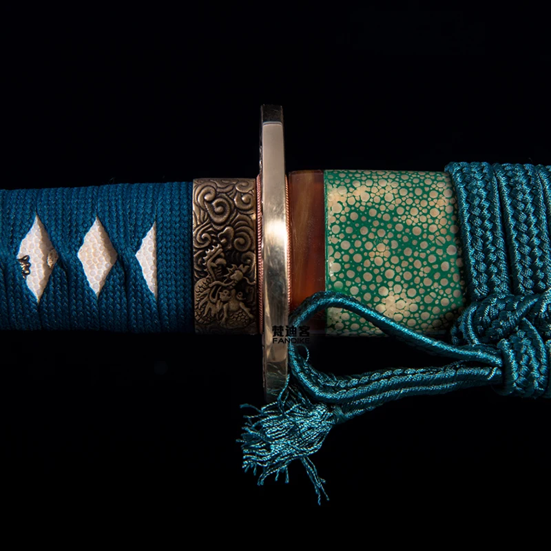 

Real Hamon Japanese Clay Tempered Katana Sword Brass Fittings No Bo-hi Practise Brand New sharp blade