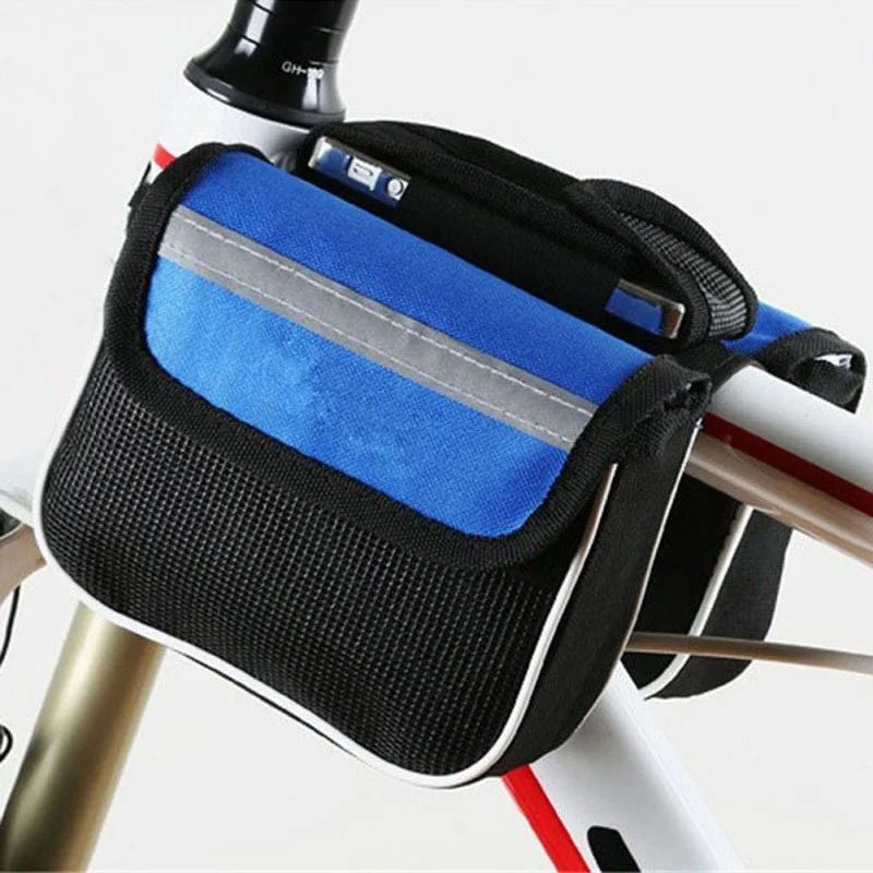 

Bicycle Double-Saddle Bags for Phone Towel Stuff Bike Top Frame Front Pannier Saddle Tube Pouch Large Capacity Dual Tube Package