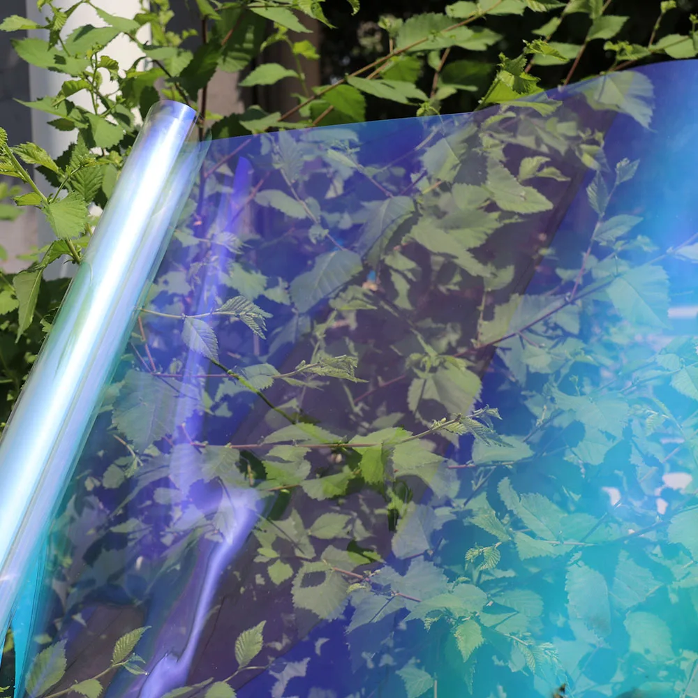 

SUNICE анти-УФ летнее защитное стекло 80% VLT хамелеоновая оконная пленка нано Керамическая Солнечная Тонирующая самоклеющаяся 1,52*15 м