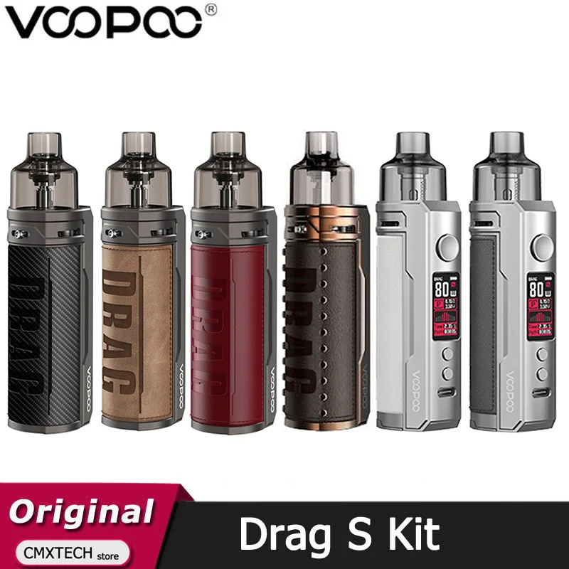 VOOPOO Drag S Pod Mod Kit 60W Vape 4.5ml Cartridge 2500mAh Battery with PnP-VM5 Coil Electronic Cigarette Vaporizer VS X | Электроника