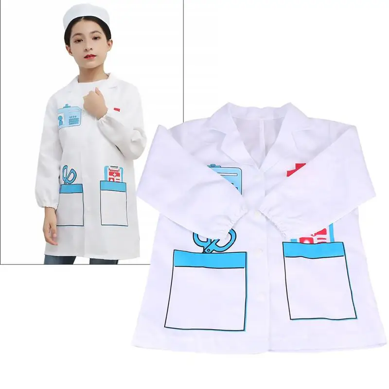 1 шт. детское белое платье для ролевых игр с шапкой костюм медсестры одежда детей