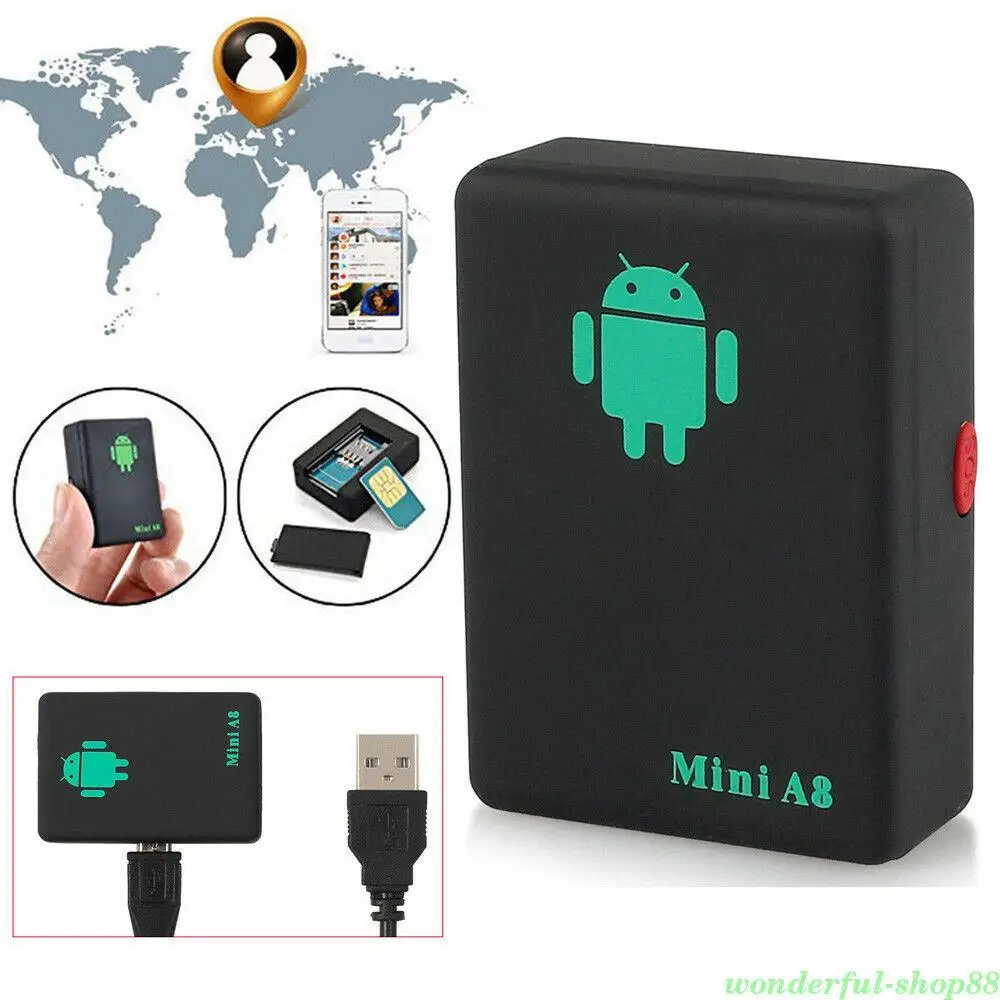 A8 Мини GSM/GPRS трекер в реальном времени GSM GPRS устройство слежения с кнопкой SOS для