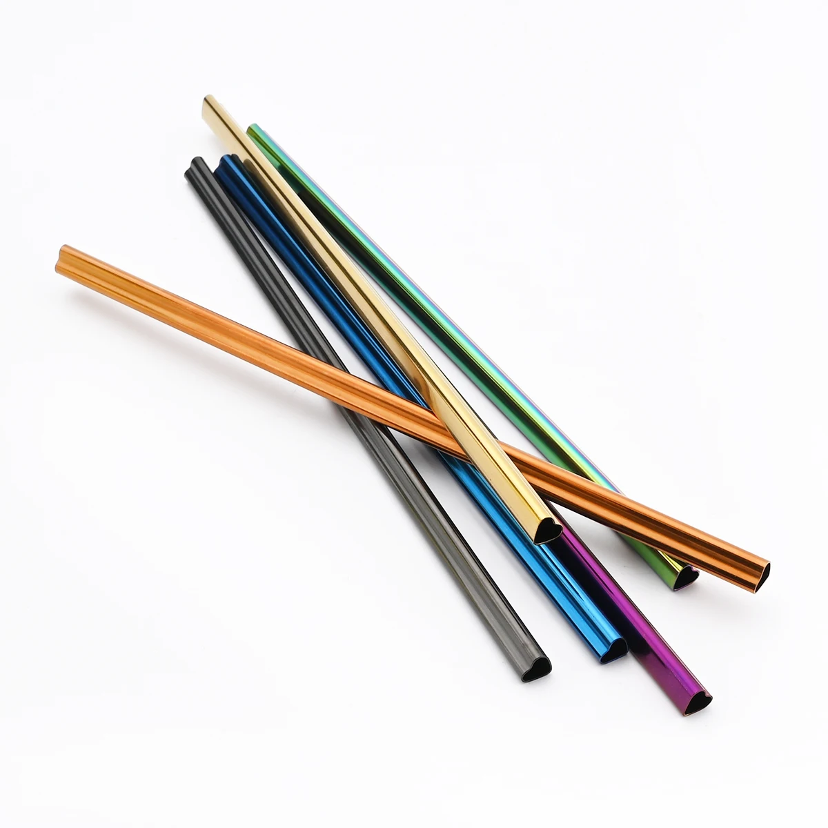 1/3 шт. многоразовая зеркальная чайная соломка в форме сердца из нержавеющей стали