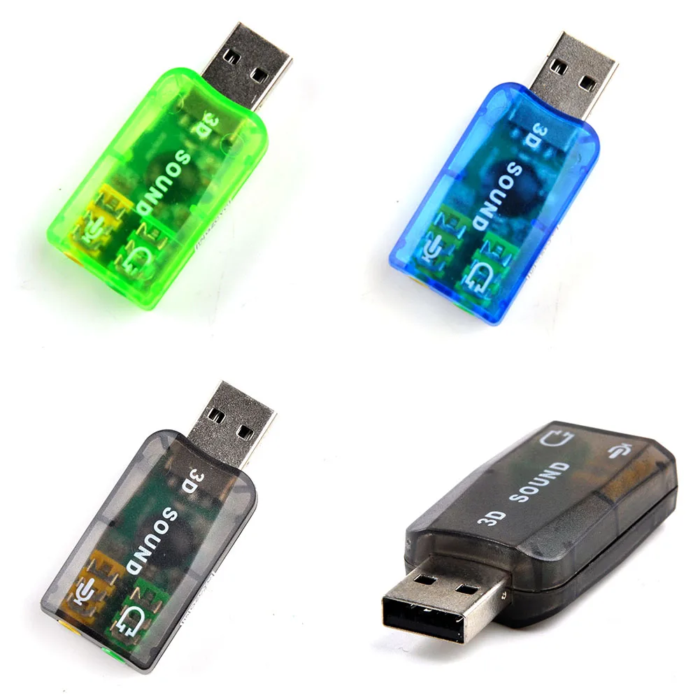 3 5 мм к Usb Звуковая карта адаптер аудио 1 Tarjeta de sonido externo usb 3D звуковая microfono HIFI| |