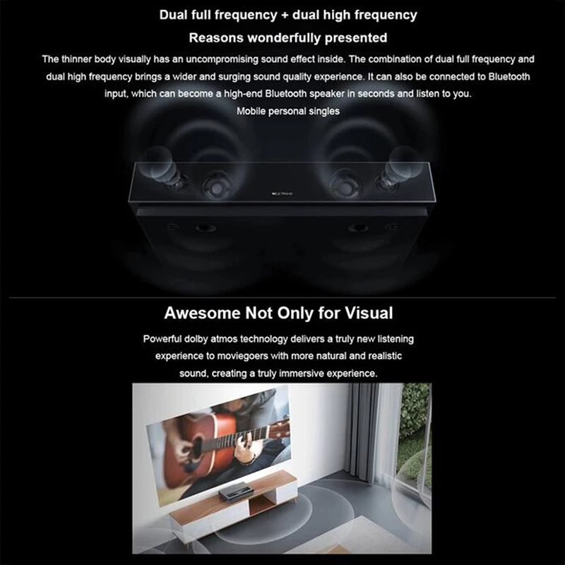 Лазерный проектор Fengmi 4K глобальная версия дюйма для кинотеатра Android TV 2100ANSI Google