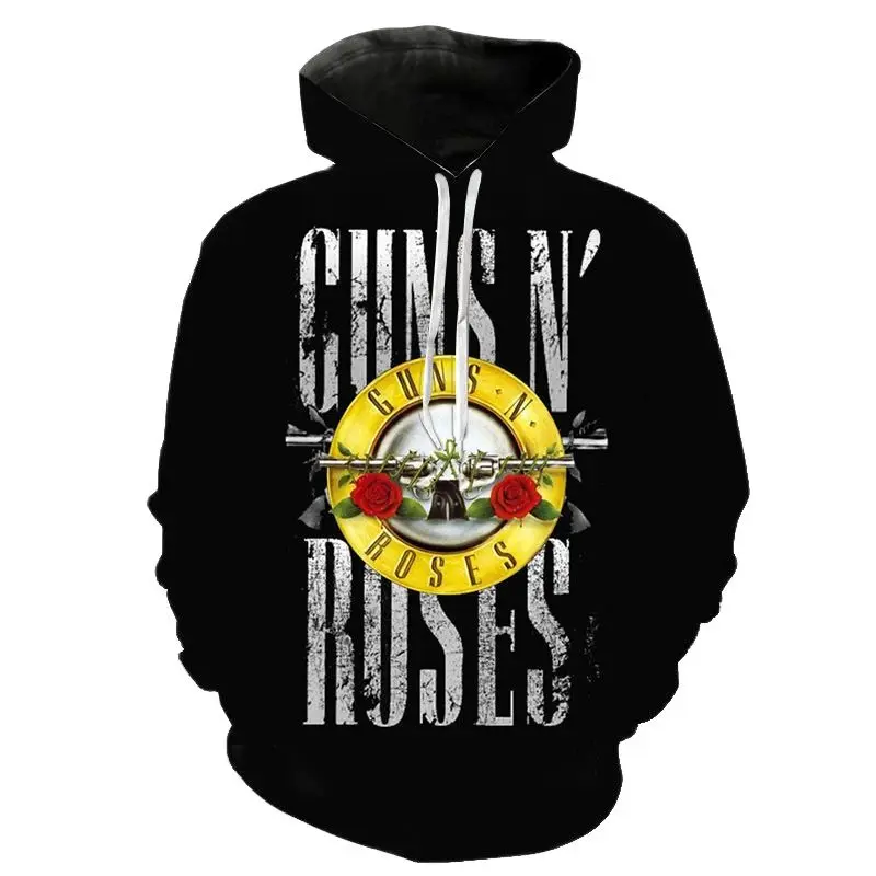 

3D Printed Cool Guns N Roses Hoodies Men Women Children Streetwear Sweatshirts Boy Girl Kids Pullovers Long Sleeve Casual Tops