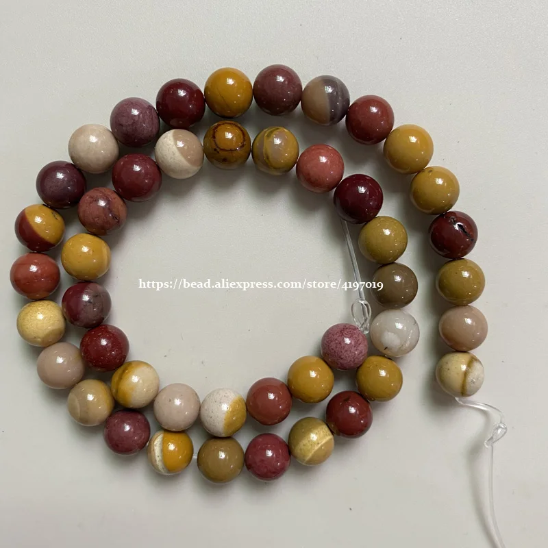 

Free Shipping Natural Stone Mookaite Jaspers Round Loose Beads 15" Strand Pick Size for handmade Jewelry Making