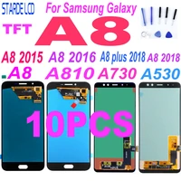 10 pcs for samsung a8 2015 2016 a800 lcd display a8000 lcd a8100 a810 display a8 plus a8 2018 a730 lcd touch a530 a530f lcd