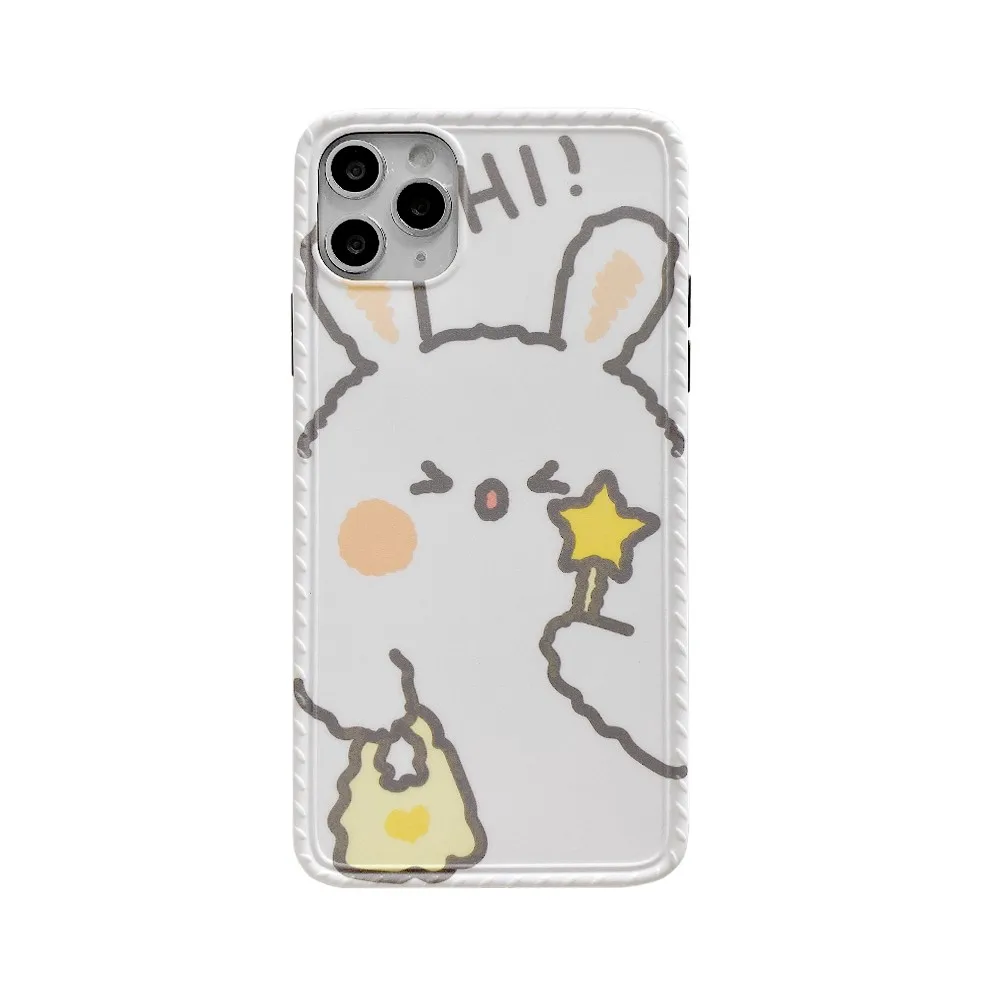 

Cartoon rabbit puppy mobile phone case for iPhone SE 2020 11 Pro X XS Max XR 7 8 Plus shell anti-fall new product recommendation